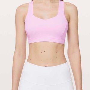 Lululemon Free to Be Serena Light Support Sport Bra, C/D cup, Pink, Size 4